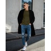 image:imageEkouaer Mens Long Sleeve Shirts Ribbed Pullover Tees Sim Fit Thermal Tops Crew Neck Stretchy Undershirts S3XLArmy Green