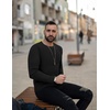 image:imageEkouaer Mens Long Sleeve Shirts Ribbed Pullover Tees Sim Fit Thermal Tops Crew Neck Stretchy Undershirts S3XLBlack