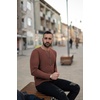 image:imageEkouaer Mens Long Sleeve Shirts Ribbed Pullover Tees Sim Fit Thermal Tops Crew Neck Stretchy Undershirts S3XLBrown