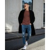 image:imageEkouaer Mens Long Sleeve Shirts Ribbed Pullover Tees Sim Fit Thermal Tops Crew Neck Stretchy Undershirts S3XLBrown