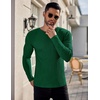image:imageEkouaer Mens Long Sleeve Shirts Ribbed Pullover Tees Sim Fit Thermal Tops Crew Neck Stretchy Undershirts S3XLDeep Green