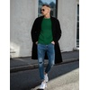 image:imageEkouaer Mens Long Sleeve Shirts Ribbed Pullover Tees Sim Fit Thermal Tops Crew Neck Stretchy Undershirts S3XLDeep Green
