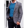 image:imageEkouaer Mens Long Sleeve Shirts Ribbed Pullover Tees Sim Fit Thermal Tops Crew Neck Stretchy Undershirts S3XLLake Blue