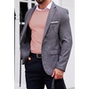 image:imageEkouaer Mens Long Sleeve Shirts Ribbed Pullover Tees Sim Fit Thermal Tops Crew Neck Stretchy Undershirts S3XLLight Pink