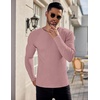 image:imageEkouaer Mens Long Sleeve Shirts Ribbed Pullover Tees Sim Fit Thermal Tops Crew Neck Stretchy Undershirts S3XLPink