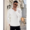 image:imageEkouaer Mens Long Sleeve Shirts Ribbed Pullover Tees Sim Fit Thermal Tops Crew Neck Stretchy Undershirts S3XLWhite