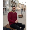 image:imageEkouaer Mens Long Sleeve Shirts Ribbed Pullover Tees Sim Fit Thermal Tops Crew Neck Stretchy Undershirts S3XLWine Red
