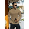 image:imageEkouaer Mens Mock Turtleneck Long Sleeve Turtle Neck Tops Lightweight Undershirt Thermal Sweater ShirtsLight Brown