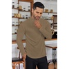 image:imageEkouaer Mens Mock Turtleneck Long Sleeve Turtle Neck Tops Lightweight Undershirt Thermal Sweater ShirtsLight Brown