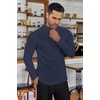 image:imageEkouaer Mens Mock Turtleneck Long Sleeve Turtle Neck Tops Lightweight Undershirt Thermal Sweater ShirtsNavy Blue