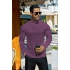 image:imageEkouaer Mens Mock Turtleneck Long Sleeve Turtle Neck Tops Lightweight Undershirt Thermal Sweater ShirtsPurple