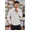 image:imageEkouaer Mens Mock Turtleneck Long Sleeve Turtle Neck Tops Lightweight Undershirt Thermal Sweater ShirtsWhite