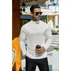 image:imageEkouaer Mens Mock Turtleneck Long Sleeve Turtle Neck Tops Lightweight Undershirt Thermal Sweater ShirtsWhite