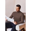 image:imageEkouaer Mens Mock Turtleneck Shirts Long Sleeve Underwear Tops Fleece Ribbed Knit Pullover Sweater Basic Thermal SweatshirtsBrown