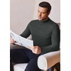 image:imageEkouaer Mens Mock Turtleneck Shirts Long Sleeve Underwear Tops Fleece Ribbed Knit Pullover Sweater Basic Thermal SweatshirtsDark Grey