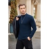 image:imageEkouaer Mens Mock Turtleneck Shirts Long Sleeve Underwear Tops Fleece Ribbed Knit Pullover Sweater Basic Thermal SweatshirtsDeep Blue