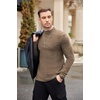 image:imageEkouaer Mens Mock Turtleneck Shirts Long Sleeve Underwear Tops Fleece Ribbed Knit Pullover Sweater Basic Thermal SweatshirtsGreen Gray