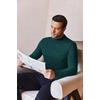 image:imageEkouaer Mens Mock Turtleneck Shirts Long Sleeve Underwear Tops Fleece Ribbed Knit Pullover Sweater Basic Thermal SweatshirtsLake Green