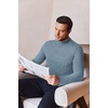 image:imageEkouaer Mens Mock Turtleneck Shirts Long Sleeve Underwear Tops Fleece Ribbed Knit Pullover Sweater Basic Thermal SweatshirtsLight Blue