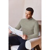 image:imageEkouaer Mens Mock Turtleneck Shirts Long Sleeve Underwear Tops Fleece Ribbed Knit Pullover Sweater Basic Thermal SweatshirtsMoon Grey