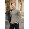image:imageEkouaer Mens Mock Turtleneck Shirts Long Sleeve Underwear Tops Fleece Ribbed Knit Pullover Sweater Basic Thermal SweatshirtsMoon Grey