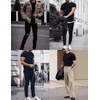 image:imageEkouaer Mens Mock Turtleneck Short Sleeve Slim Fit Thermal ShirtBlack
