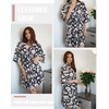 image:imageEkouaer Robes for Women Lightweight Waffle Bath Robe Soft Floral Ladies Sleepwear Loungewear SXXLA Blackfloral