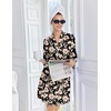 image:imageEkouaer Robes for Women Lightweight Waffle Bath Robe Soft Floral Ladies Sleepwear Loungewear SXXLA Blackfloral