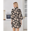 image:imageEkouaer Robes for Women Lightweight Waffle Bath Robe Soft Floral Ladies Sleepwear Loungewear SXXLA Blackfloral