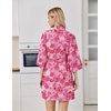 image:imageEkouaer Robes for Women Lightweight Waffle Bath Robe Soft Floral Ladies Sleepwear Loungewear SXXLA Pinkfloral