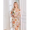 image:imageEkouaer Robes for Women Lightweight Waffle Bath Robe Soft Floral Ladies Sleepwear Loungewear SXXLBeigenature Printed