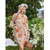 image:imageEkouaer Robes for Women Lightweight Waffle Bath Robe Soft Floral Ladies Sleepwear Loungewear SXXLBeigenature Printed