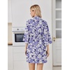 image:imageEkouaer Robes for Women Lightweight Waffle Bath Robe Soft Floral Ladies Sleepwear Loungewear SXXLBluefloral