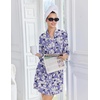 image:imageEkouaer Robes for Women Lightweight Waffle Bath Robe Soft Floral Ladies Sleepwear Loungewear SXXLBluefloral