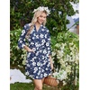 image:imageEkouaer Robes for Women Lightweight Waffle Bath Robe Soft Floral Ladies Sleepwear Loungewear SXXLDeep Bluefloral