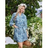 image:imageEkouaer Robes for Women Lightweight Waffle Bath Robe Soft Floral Ladies Sleepwear Loungewear SXXLLight Bluepaisley Ethnic