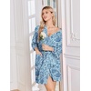 image:imageEkouaer Robes for Women Lightweight Waffle Bath Robe Soft Floral Ladies Sleepwear Loungewear SXXLLight Bluepaisley Ethnic