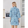 image:imageEkouaer Robes for Women Lightweight Waffle Bath Robe Soft Floral Ladies Sleepwear Loungewear SXXLLight Bluepaisley Ethnic