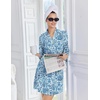 image:imageEkouaer Robes for Women Lightweight Waffle Bath Robe Soft Floral Ladies Sleepwear Loungewear SXXLLight Bluepaisley Ethnic