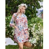 image:imageEkouaer Robes for Women Lightweight Waffle Bath Robe Soft Floral Ladies Sleepwear Loungewear SXXLWhiteseabed Printed
