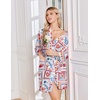 image:imageEkouaer Robes for Women Lightweight Waffle Bath Robe Soft Floral Ladies Sleepwear Loungewear SXXLWhiteseabed Printed