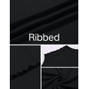 image:imageEkouaer Thermal Turtleneck Shirt Women Ribbed Long Sleeve Mock Neck Tops Slim Fit Lettuce Trim Base LayerBlack