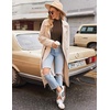 image:imageEkouaer Thermal Turtleneck Shirt Women Ribbed Long Sleeve Mock Neck Tops Slim Fit Lettuce Trim Base LayerBlackBrown
