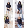 image:imageEkouaer Thermal Turtleneck Shirt Women Ribbed Long Sleeve Mock Neck Tops Slim Fit Lettuce Trim Base LayerBlue Purple
