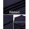 image:imageEkouaer Thermal Turtleneck Shirt Women Ribbed Long Sleeve Mock Neck Tops Slim Fit Lettuce Trim Base LayerBlue Purple