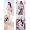 image:imageEkouaer Thermal Turtleneck Shirt Women Ribbed Long Sleeve Mock Neck Tops Slim Fit Lettuce Trim Base LayerPink
