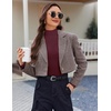 image:imageEkouaer Women 3 Pack Turtleneck Shirts Ribbed Thermal Underwear Tops Lightweight Long Sleeve Layer Tees Basic Pullover BlouseBlackBlue GreyDark Red