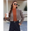 image:imageEkouaer Women 3 Pack Turtleneck Shirts Ribbed Thermal Underwear Tops Lightweight Long Sleeve Layer Tees Basic Pullover BlouseBlackBrownCaramel