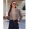 image:imageEkouaer Women 3 Pack Turtleneck Shirts Ribbed Thermal Underwear Tops Lightweight Long Sleeve Layer Tees Basic Pullover BlouseBlackBrownKhaki