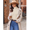 image:imageEkouaer Women 3 Pack Turtleneck Shirts Ribbed Thermal Underwear Tops Lightweight Long Sleeve Layer Tees Basic Pullover BlouseBlackDeep GreyBeige